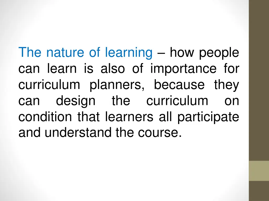 the nature of learning how people can learn