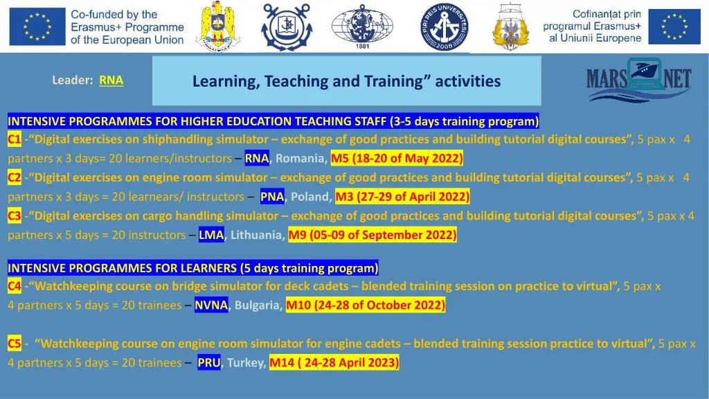 learning teaching and training activities