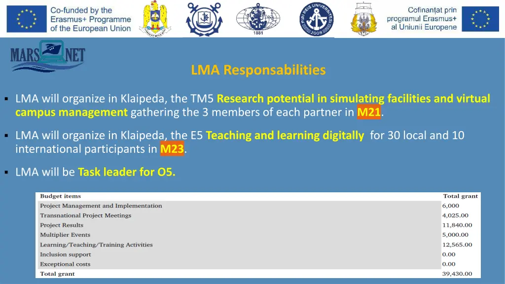 lma responsabilities
