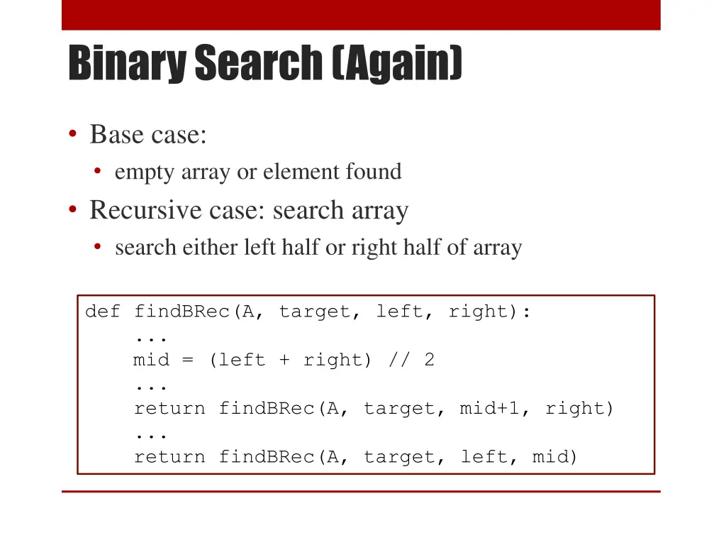 binary search again 1