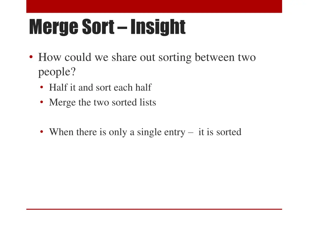 merge sort insight