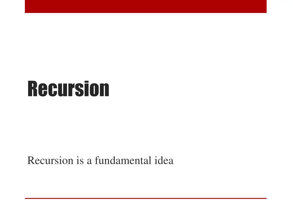 recursion