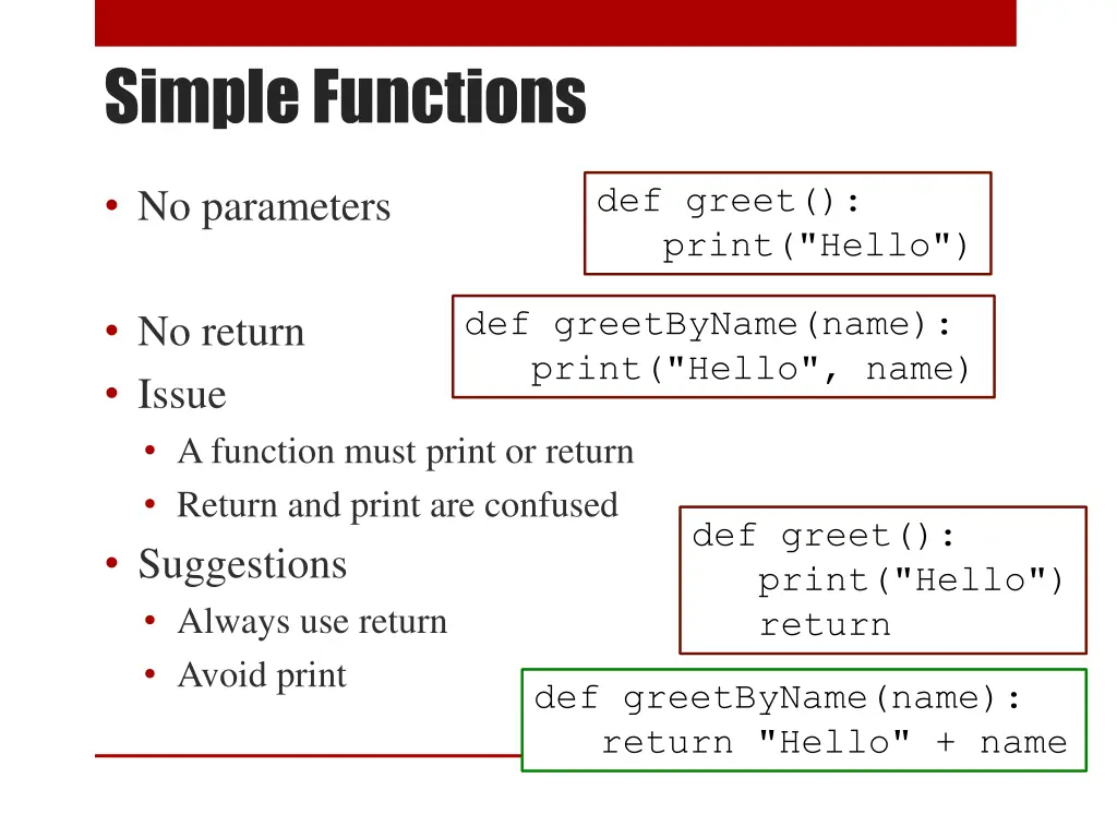 simple functions