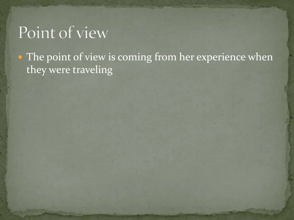 point of view