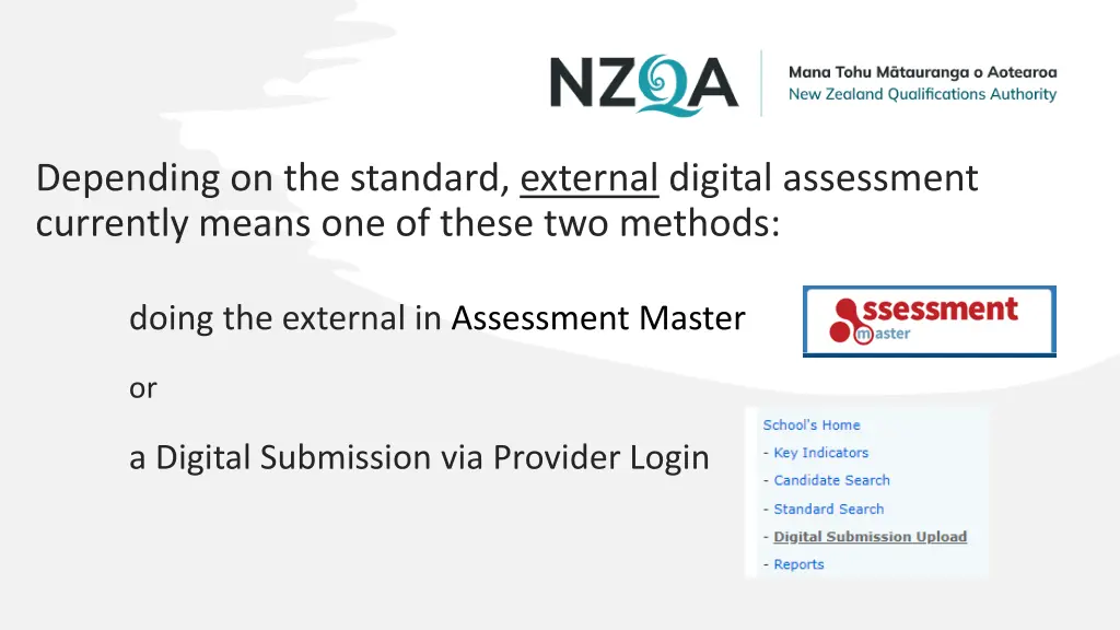 depending on the standard external digital