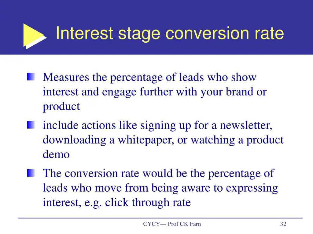 interest stage conversion rate