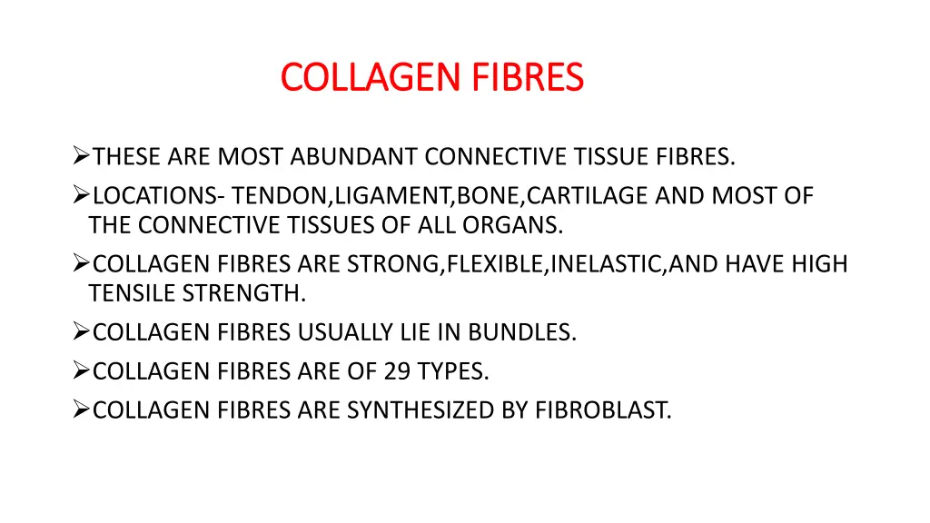 collagen fibres collagen fibres