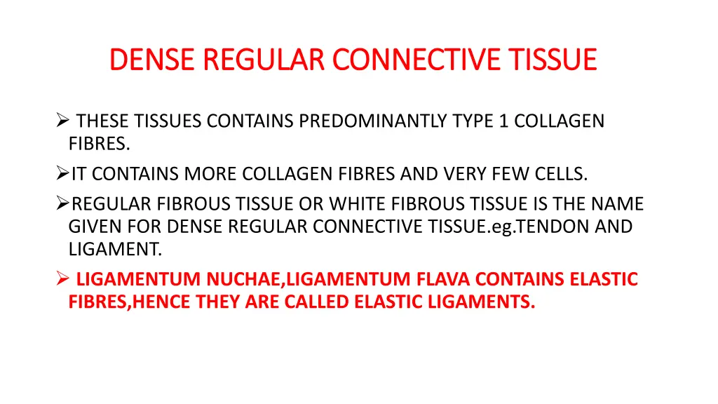 dense regular connective tissue dense regular