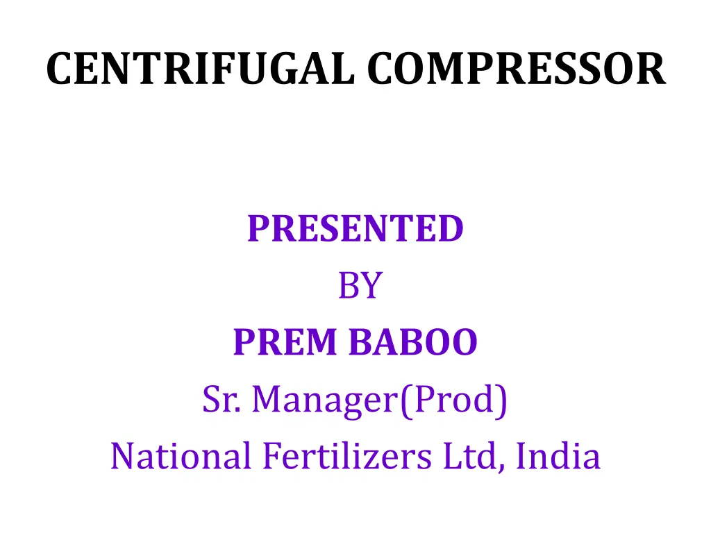 centrifugal compressor