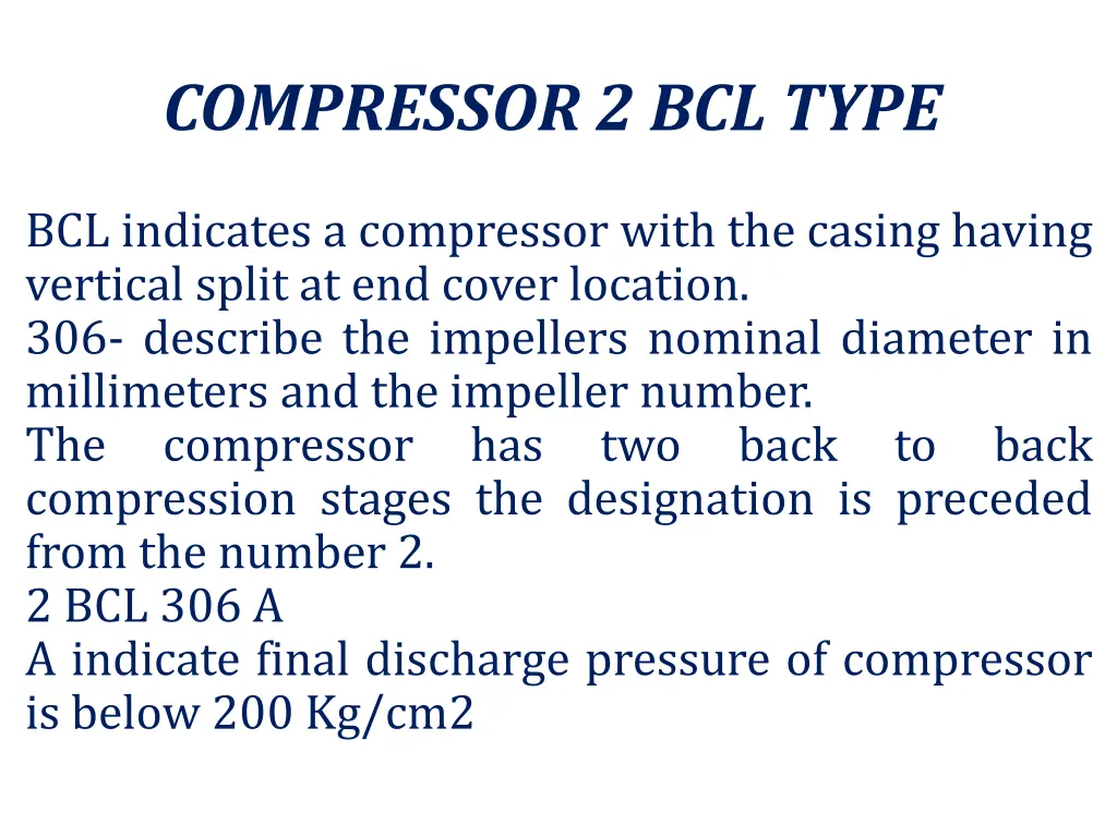 compressor 2 bcl type