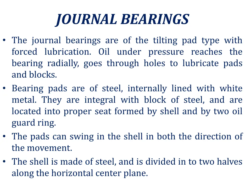 journal bearings