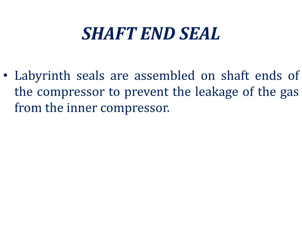 shaft end seal