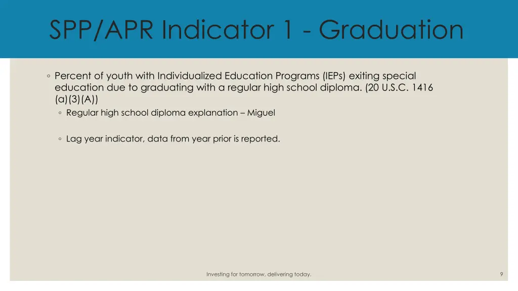 spp apr indicator 1 graduation