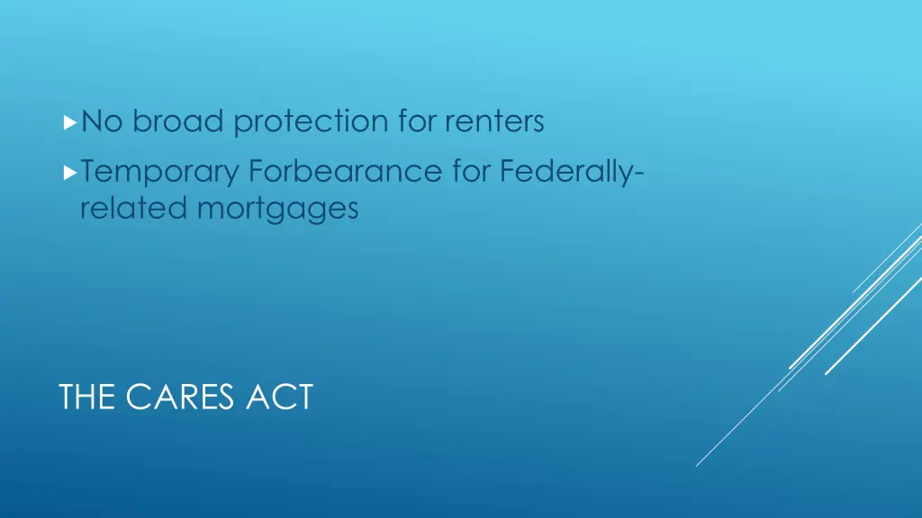 no broad protection for renters