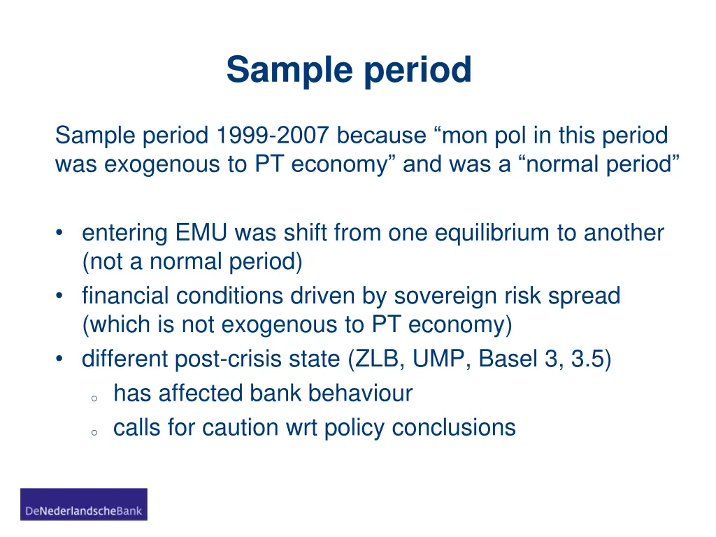 sample period