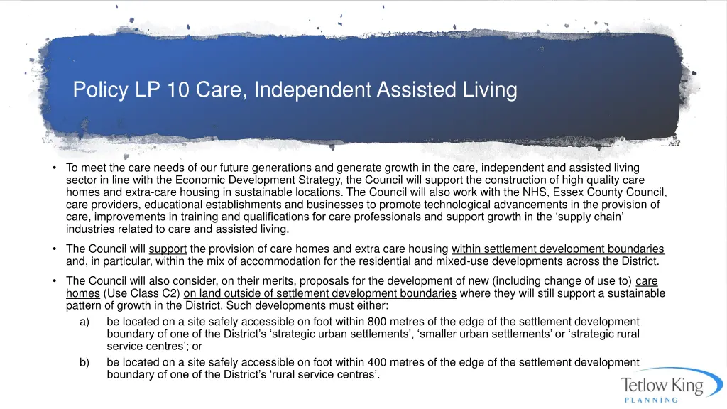 policy lp 10 care independent assisted living