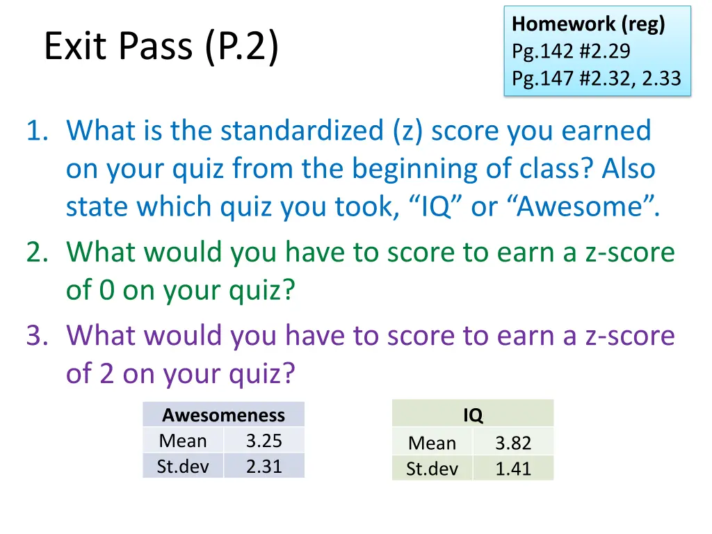 homework reg pg 142 2 29 pg 147 2 32 2 33 1