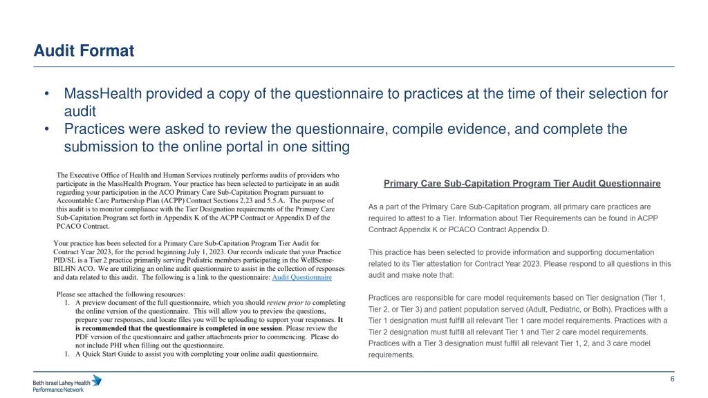 audit format