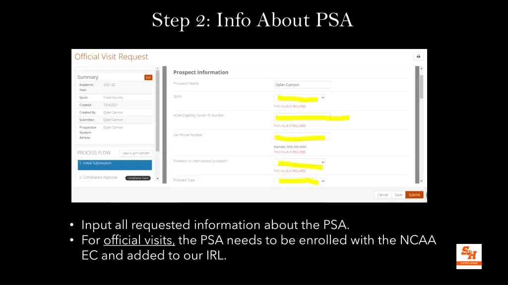 step 2 info about psa