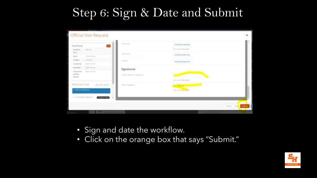 step 6 sign date and submit