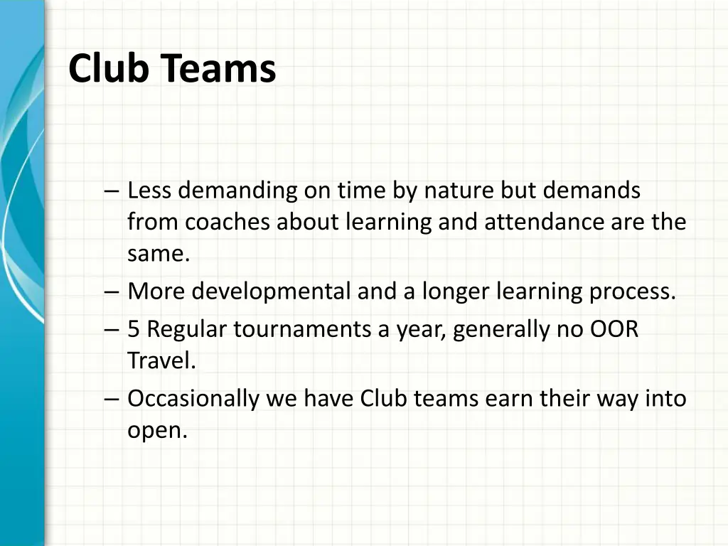 club teams