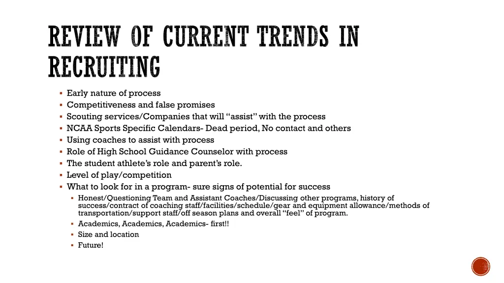 review of current trends in recruiting