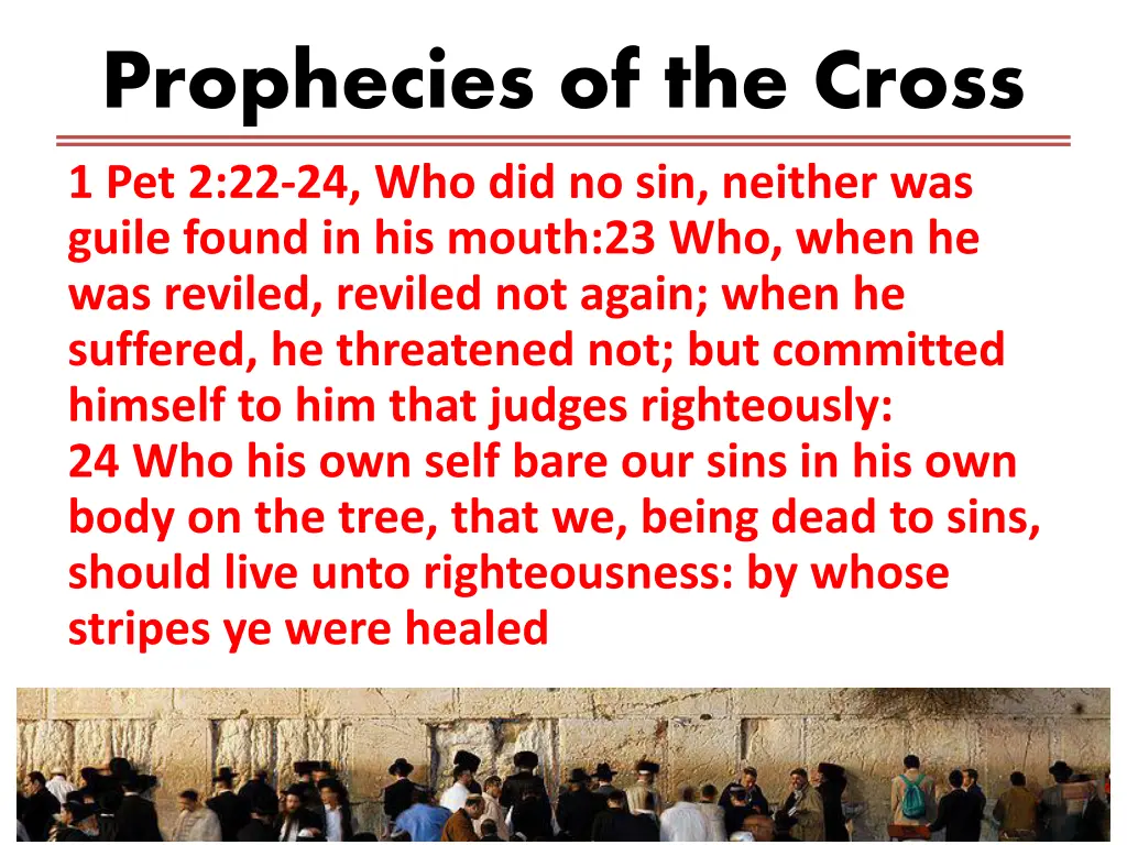 prophecies of the cross