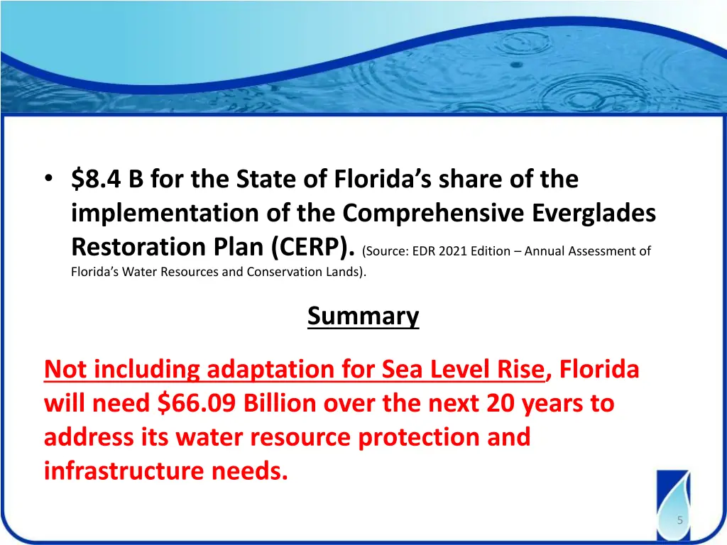 8 4 b for the state of florida s share