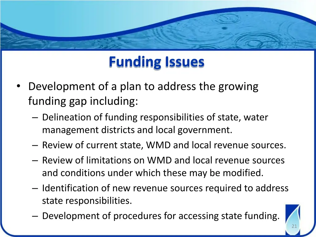 funding issues