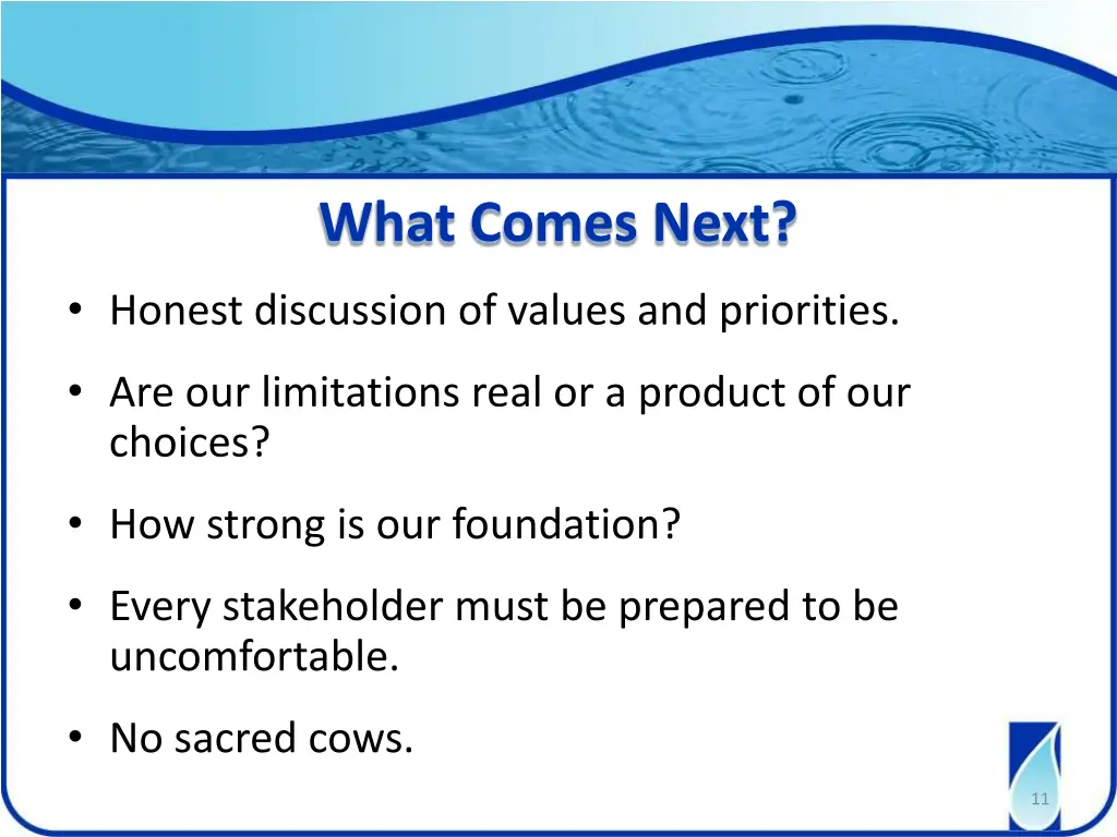 what comes next 1