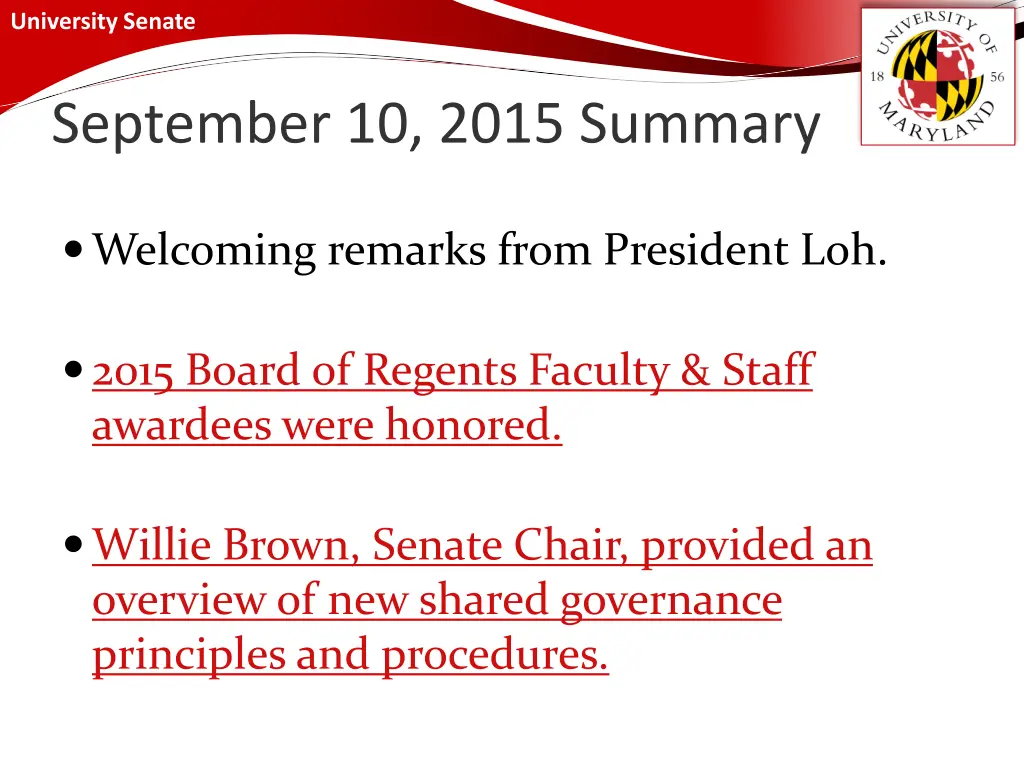 university senate 1