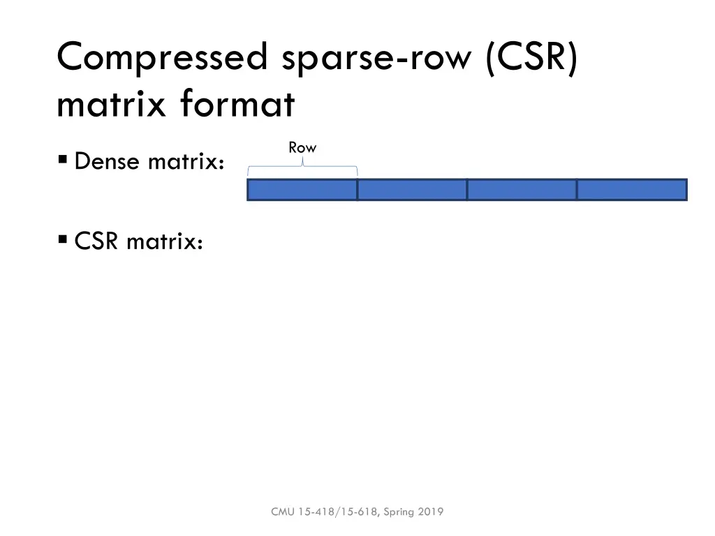 compressed sparse row csr matrix format