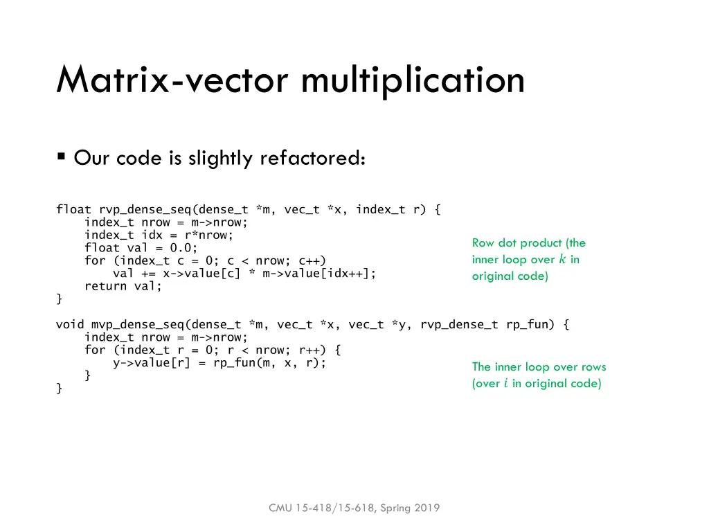 matrix vector multiplication 1