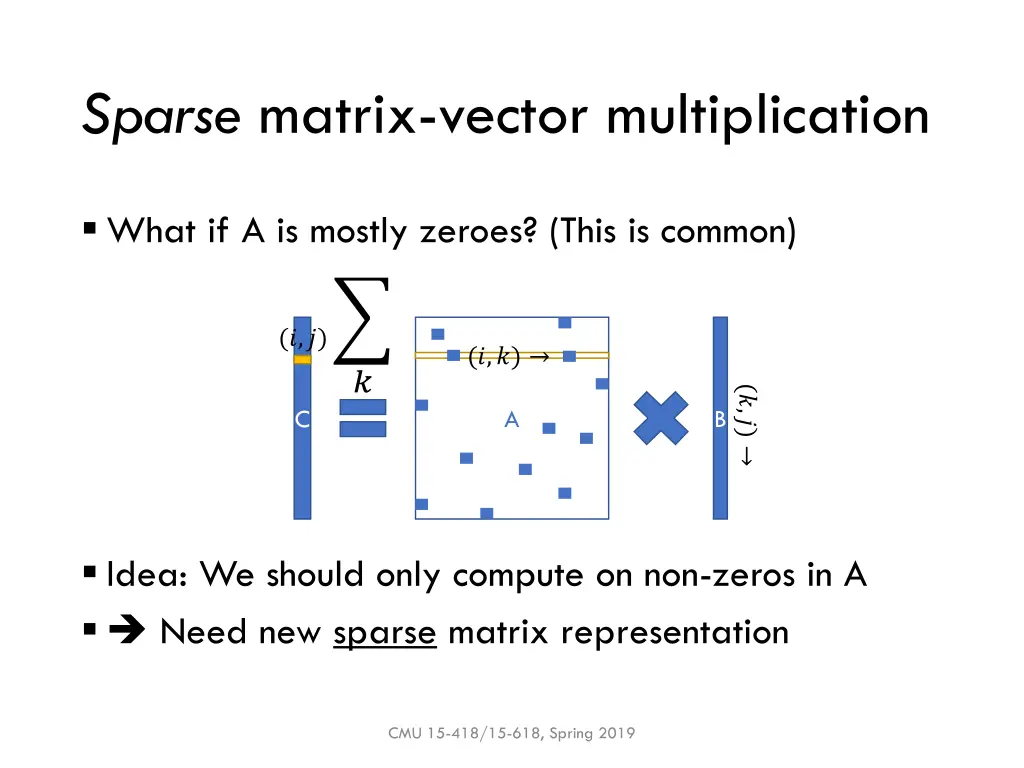 sparse matrix vector multiplication