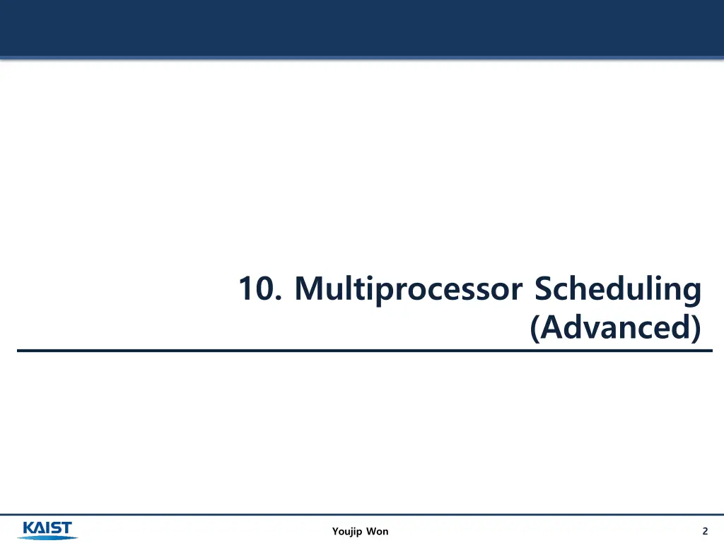 10 multiprocessor scheduling