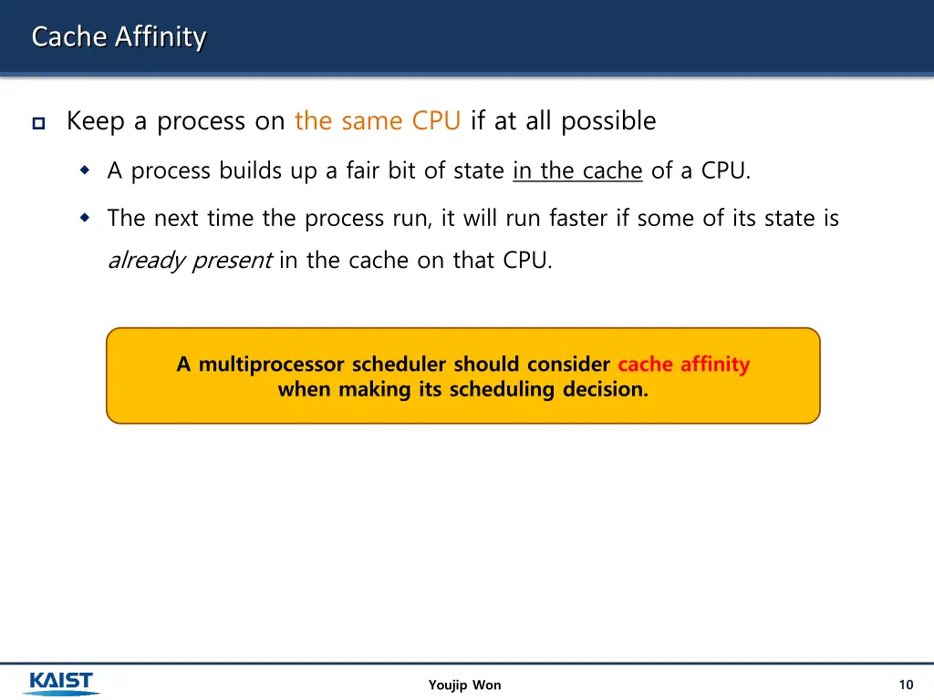 cache affinity