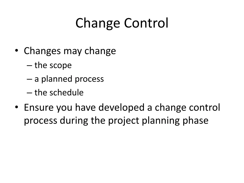 change control