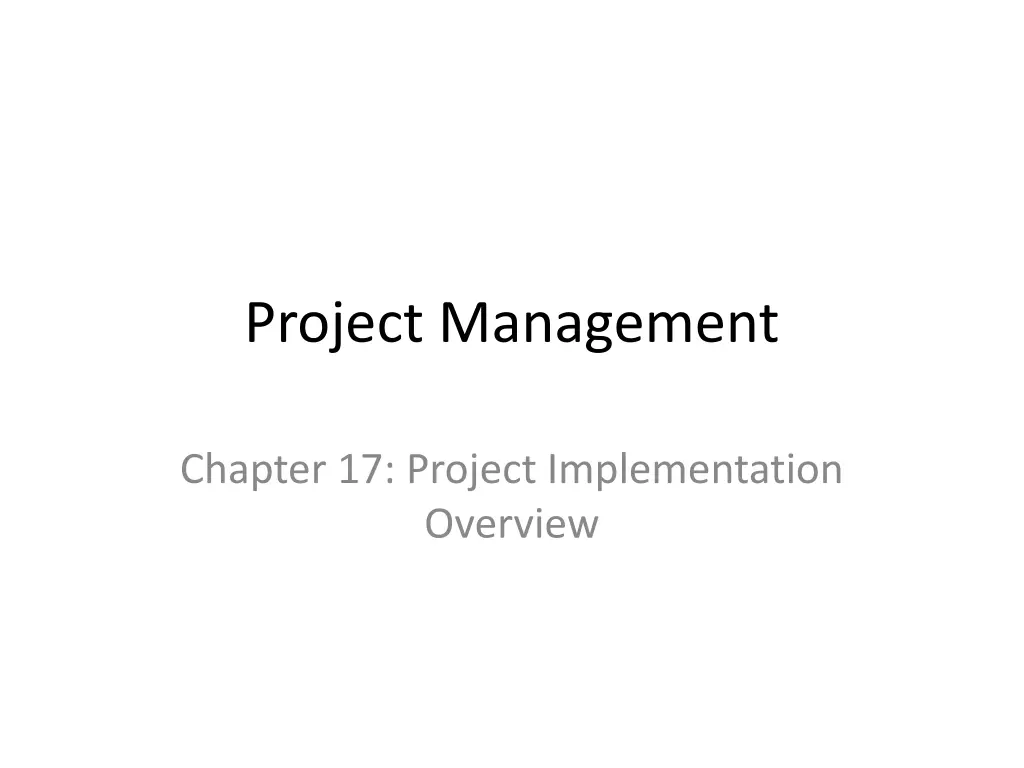 project management