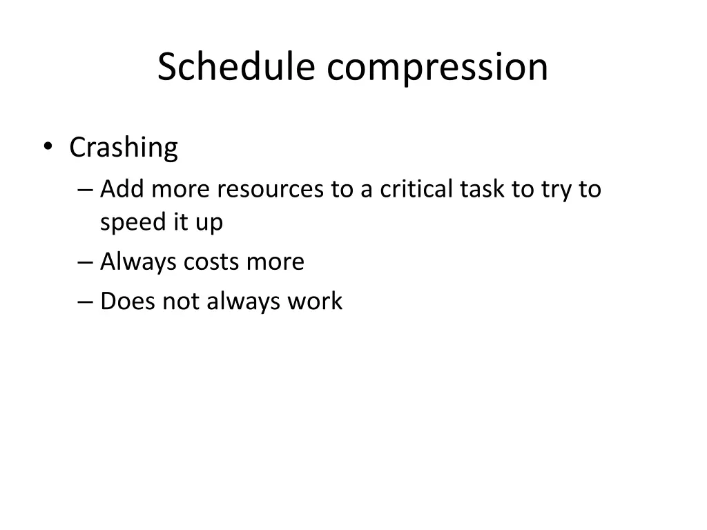 schedule compression 1
