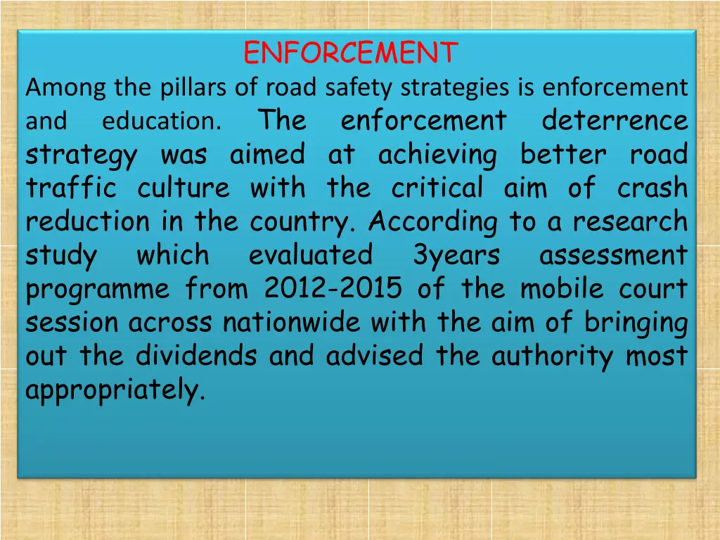 enforcement