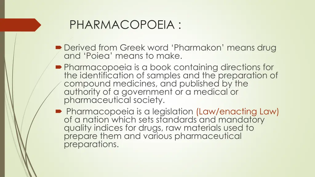 pharmacopoeia 1