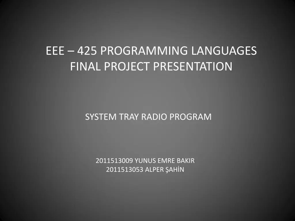 eee 425 programming languages final project