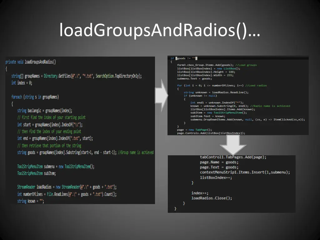 loadgroupsandradios