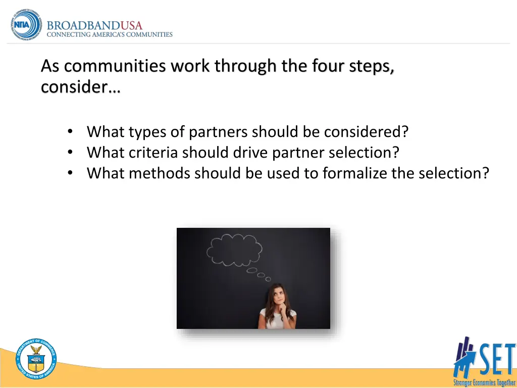 as communities work through the four steps