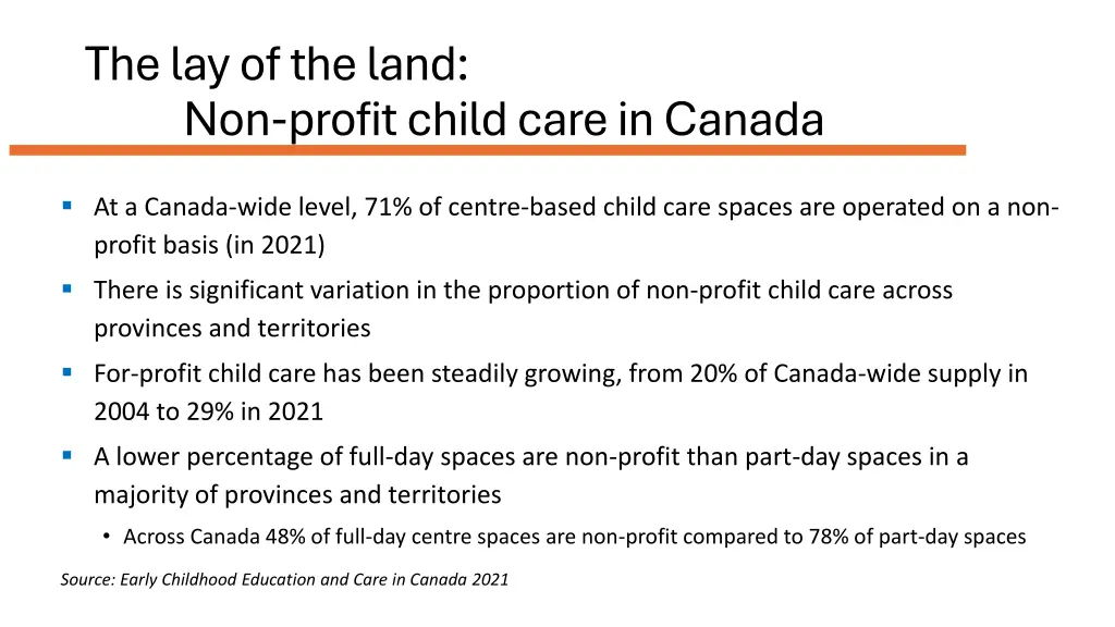 the lay of the land non profit child care