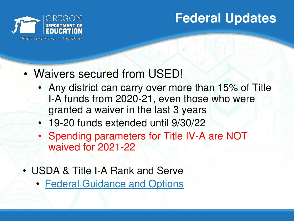federal updates