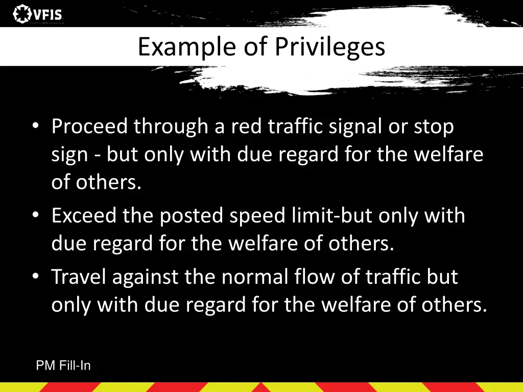 example of privileges