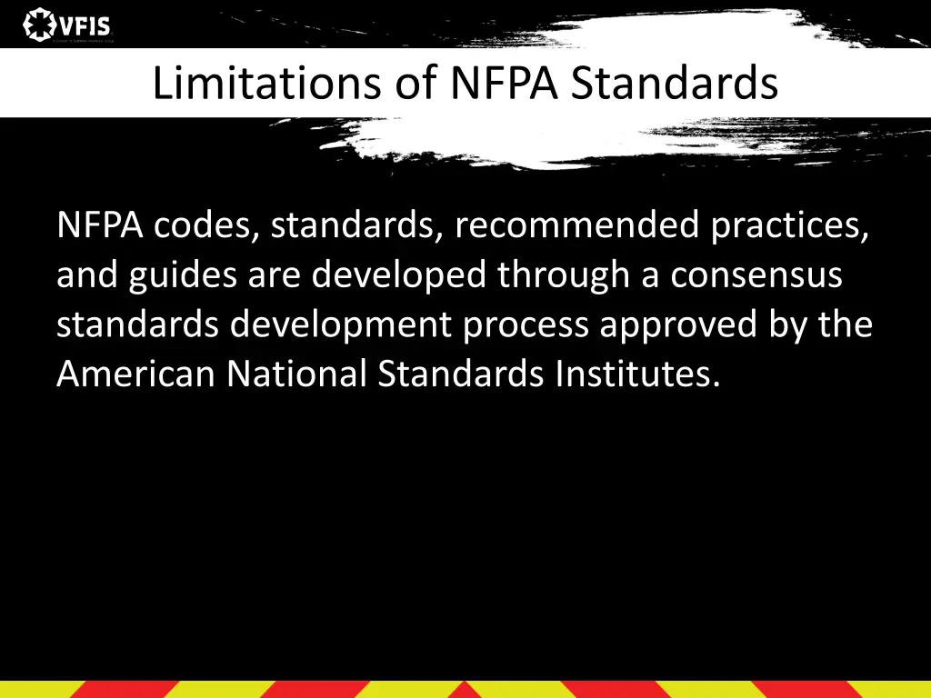 limitations of nfpa standards