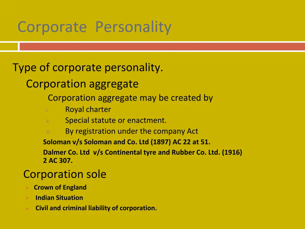 corporate personality