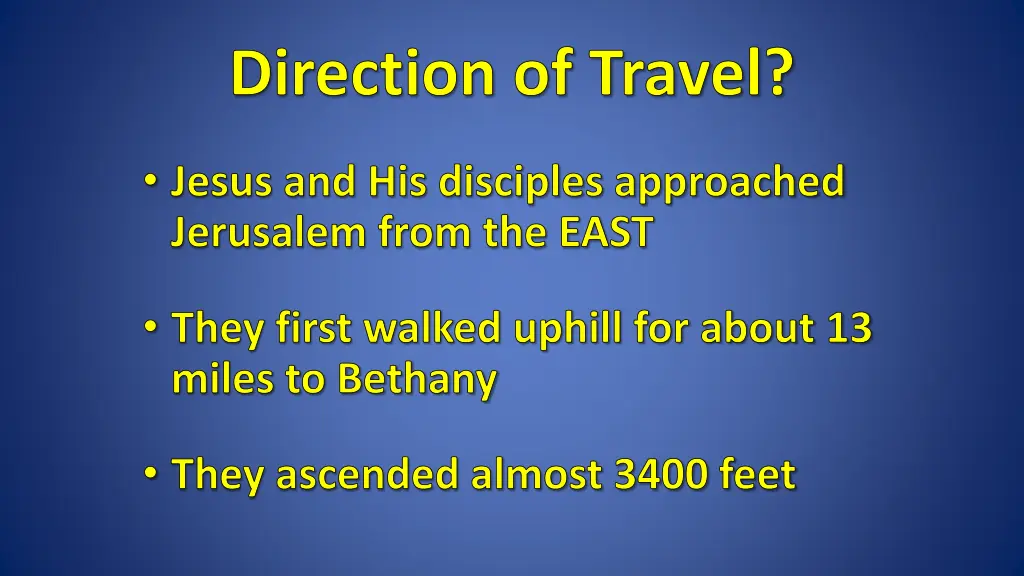 direction of travel